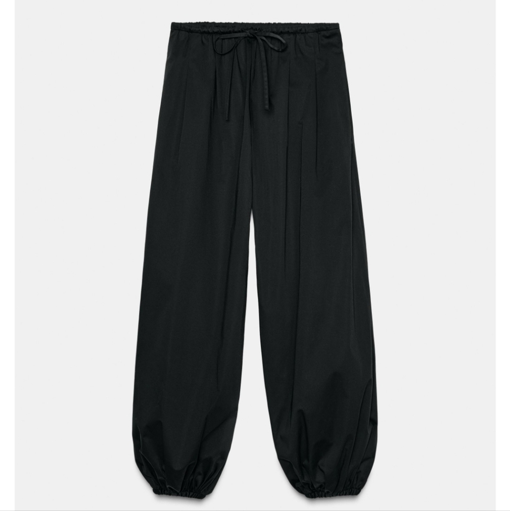 ZARA BLOOMERS Balloon Pants Black Size M - Picture 9 of 10